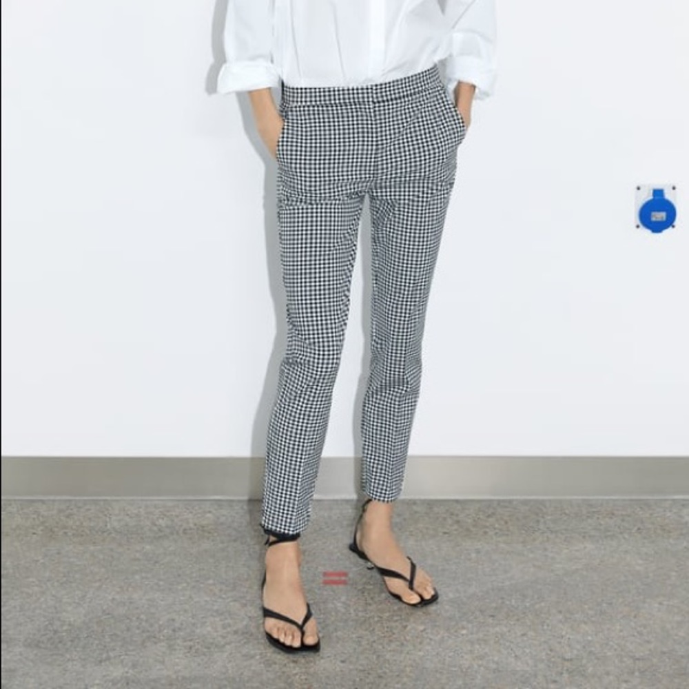 ZARA Gingham Slack